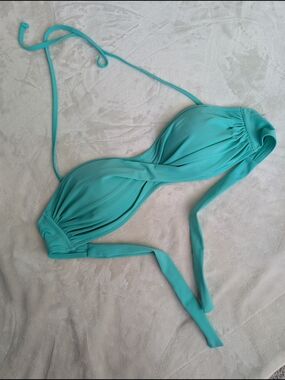 Body Glove Teal Twist-Front Halter Bikini Set